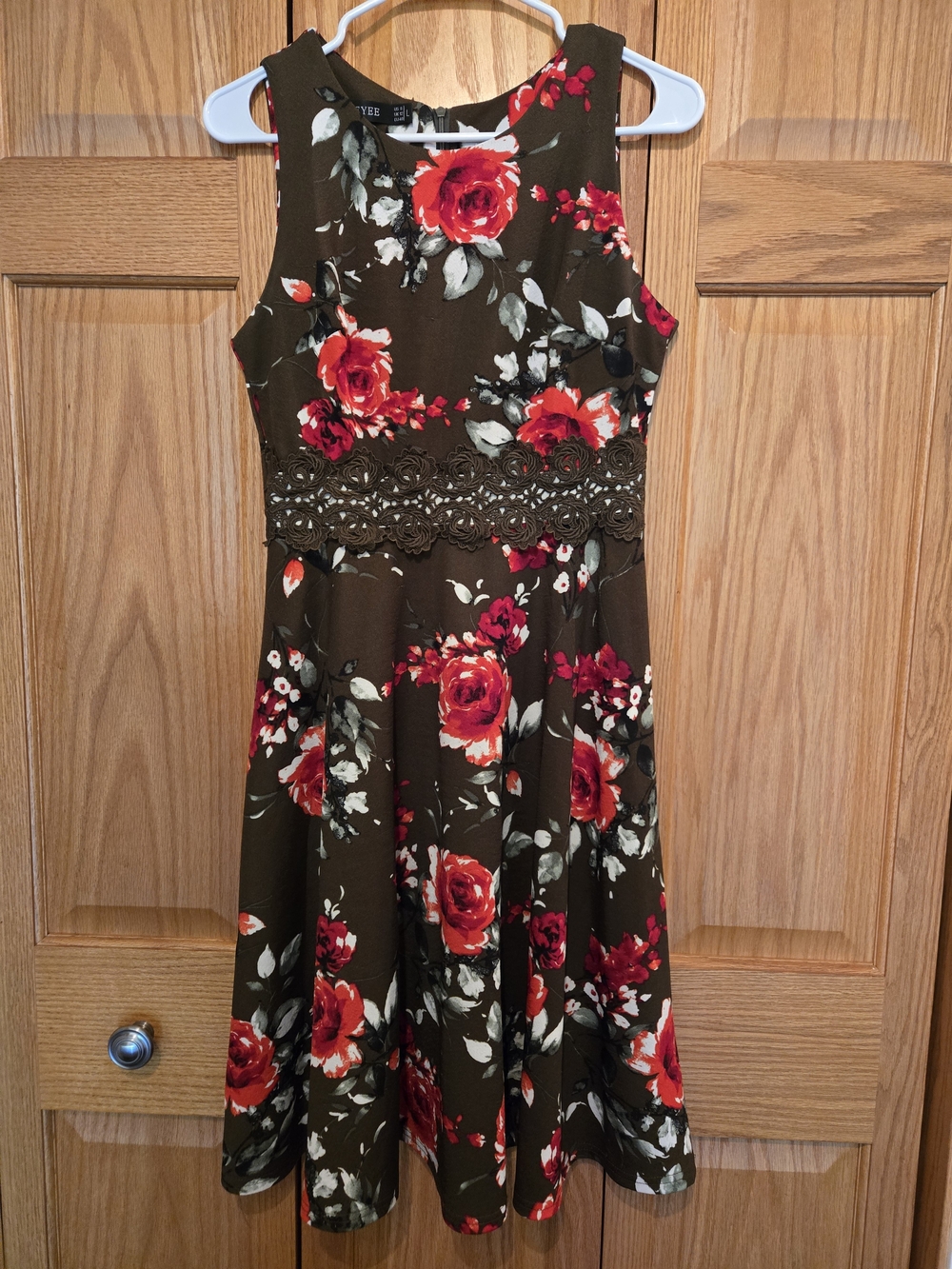 Floral Print Fit And Flare Dress